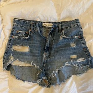 ZAra ripped high waisted shorts